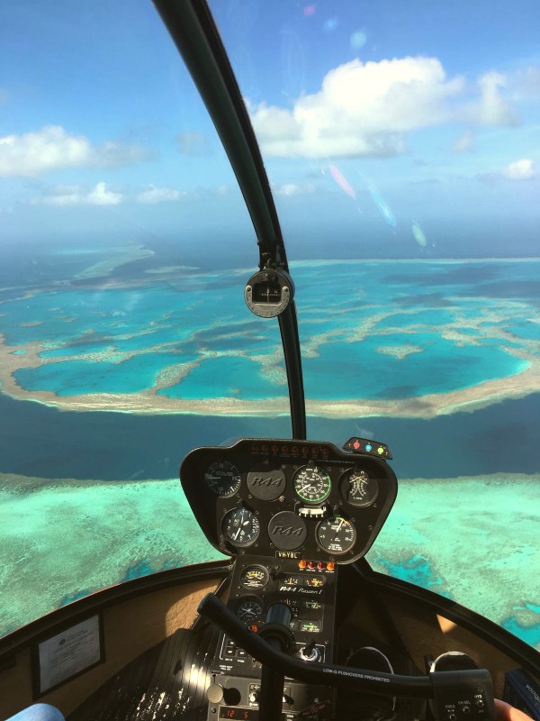 lot helikopterem Whitsundays Islands