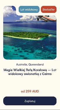 awionetka nad wielka rafa koralowa podczas lotu widokowego z cairns