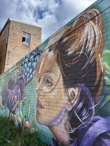 Murale w Katoomba w Górach Błękitne