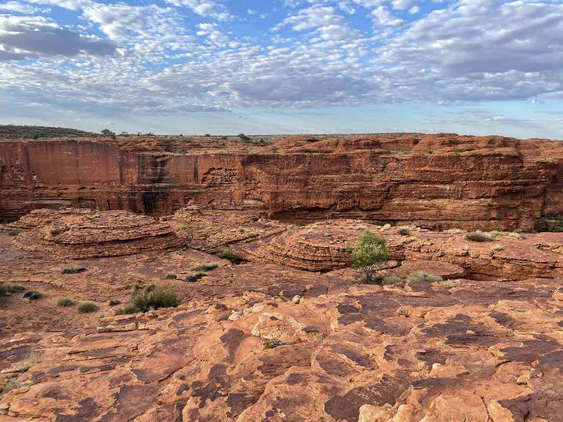 Panorama Outbacku z krawędzi Kings Canyon, idealna w planie podróży Ulur