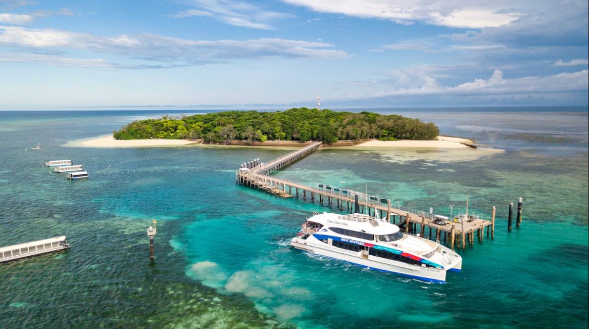 Katamaran płynący z Cairns na Zieloną Wyspę – rejs po Wielkiej Rafie Koralowej