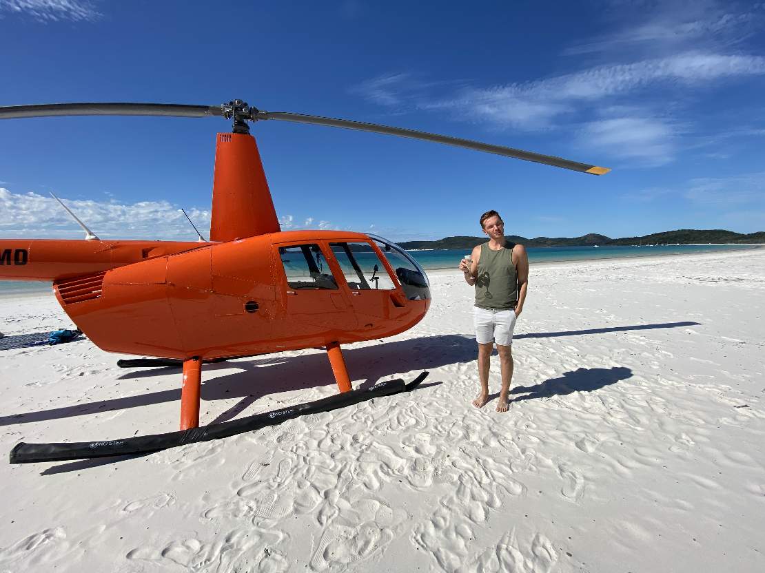 lot helikopterem nad wyspami whitsundays